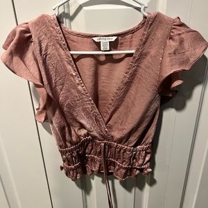 American Eagle Dusty Pink Crop Top